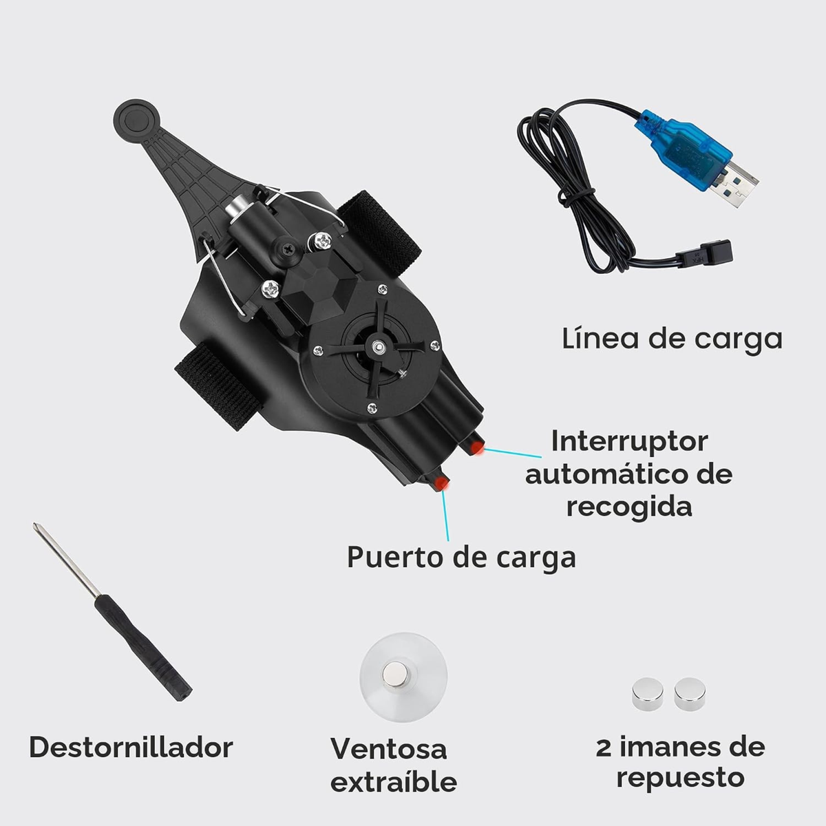 Lanzador de telarañas magnetico